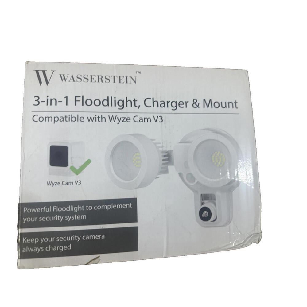 Wasserstein 3-in-1 Wired Floodlight Charger Mount Compatible with Wyze Cam 3